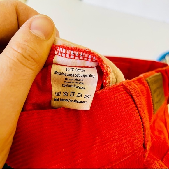 Janie and Jack Kids Orange Corduroy Pants Size 4 Unisex - Picture 4 of 5